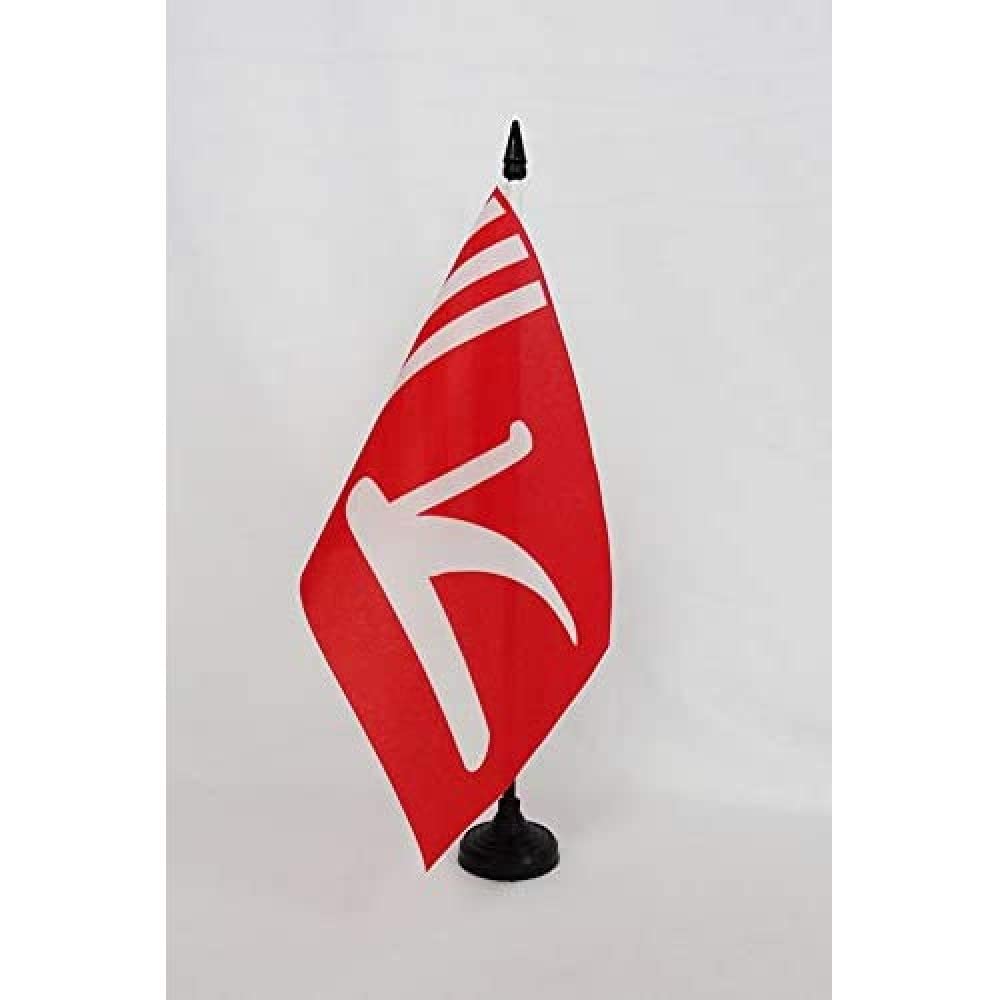 AZ FLAG Kashmiris Table Flag 5'' x 8'' - Jammu and Kashmir Office Decoration 100% Polyester 21 x 14 cm - Mini Desk Flag with Pole and Black Plastic Base