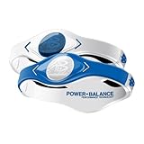 Power Balance Game Day Silicone Wristband - Genuine - Blue / White