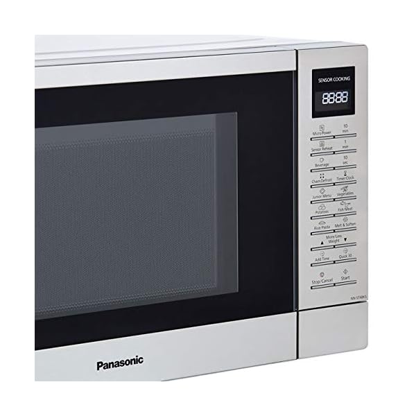 Panasonic-NN-ST48KSBPQ-Solo-Inverter-Microwave-Oven-with-Turntable-1000-W-32-Litres-Silver Panasonic NN-ST48KSBPQ Solo Inverter Microwave Oven with Turntable with 25 Programmes and a Junior Menu, 1000 W, 32 L…