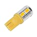 Partsam 5x Amber Yellow 10-5730-SMD Super Bright 168 2825 W5W 194 T10 LED bulbs Replacement For Cab Marker Clearance Top Roof Running Lights 12V Car Light
