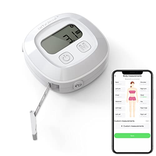 arboleaf Smart Körperumfangmaßband mit App, Bluetooth-Maßband für Körpermaße, Verriegelungsmechanismus, einziehbar, Körpermaßband zur Gewichtsabnahme,