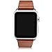 KAVAJ genuine leather watch band Barcelona compatible with Apple Watch Series 6 5 4 3 2 1, 42/44mm in cognac-brown. Genuine leather replacement watch strap with classic buckle