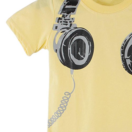 image for Leedford Little Boys Headphone Print Funny Short Sleeve T Shirt Toddle