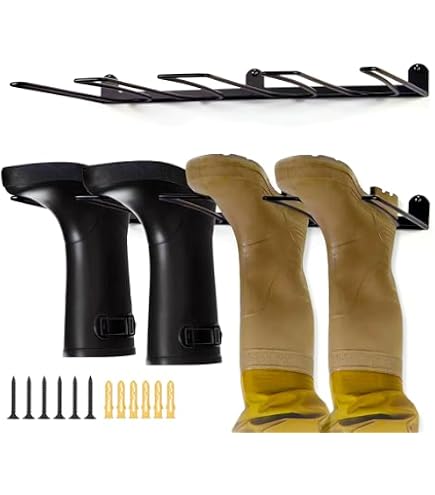 Organizador De Botas De Pared - Soporte Metálico Resistente Para Botas De Agua, Vaqueras O De Lluvia