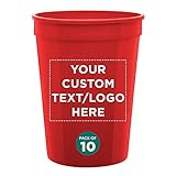 Custom Disposable Plastic Cups 12 oz. Set of
