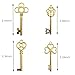 Mmei 40 pcs Large Antique Gold Steampunk Vintage Skeleton Keys for DIY Wedding Party Gifts Jewelry Necklace Pendants Decoration (4 Different Style x 10)