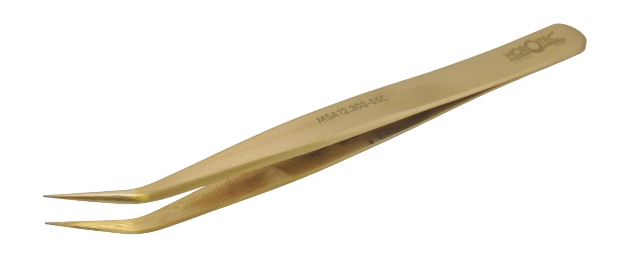 KD89 Horotec MSA12.303 Precision Tweezers for Watchmaking, Brass, Excellent Workmanship, Swiss Made, Various Sizes to Choose From (12.303-S5C)