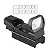 Fyland Tactical Red Dot Sight 4 Reticles Green and Red Reflex Sight for Rifle Gun with Weaver Picatinny Rail Mount