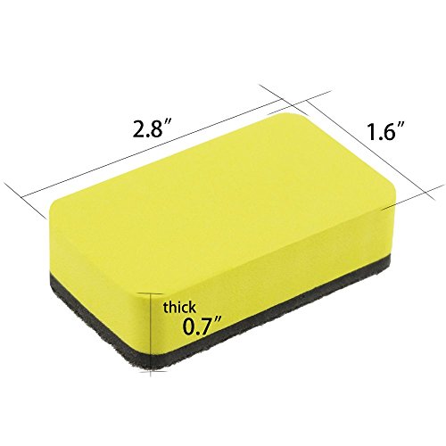 12 Pack of Whiteboard Eraser,Bright Yellow Dry Erasers for