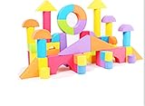 FULLIN Building Toy 38Pcs Soft Building Blocks Toys Creative Safe Bright Color EVA Foam Brick Set Educational DIY Building Blocks Set For Babies And Kids
