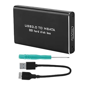 Lecxin SSD-behuizing, MSATA-/Mini PCI-E-SSD solid-state harde schijf behuizing harde schijf box 6 Gbit/s 30 * 30/50 mm…