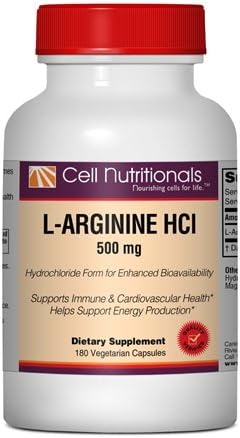 L-Arginine HCl, 500mg, 180 Veg Capsules
