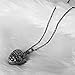 Maromalife Essential Oil Diffuser Necklace with Lava Stone Beads, Lovely Heart Aromatherapy Diffuser Locket Pendant with 6 PCS Lava Rocks and 25.5inches Adjustable Chain Gift Set (Black)