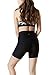 TSLA Women's High Waisted Bike Shorts, Workout Running Yoga Shorts with Pocket, Athletic Stretch Exercise Shorts, 7'' Pocket Black, Large