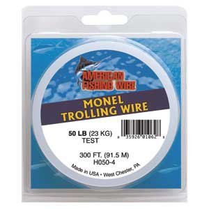 American Fishing Wire Monel Trolling Wire (Single Strand), Bright Color, 40 Pound Test, 300-Feet