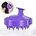 Hair Scalp Massager Shampoo Brush,Yansu Dandruff Brush Scalp Massage Brush Silicon Scalp Massager Scalp Care Brush Scalp Scrubber with Soft Silicone Purple
