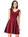 InsNova Women’s A-Line Cocktail Dress Bridesmaid Skater Knee Length Fit Flare