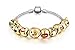 Fun Faces Emoticon Charms Bracelet - 18K Gold Plated With 10 Pieces of Interchangeable Smile Faces #2…
