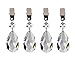 yueton Pack of 4 Metal Clip Crystal Glass Teardrop Pendant Tablecloth Weights