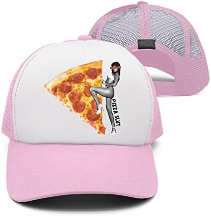 Unisex Mesh Back Trucker Hats Pizza Slut Woman Men Baseball Cap