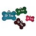 UEETEK 10 Pcs 38MM Pet ID Tag Bone Shape Double Sided Dog Cat Pet Name Phone Number ID Tag