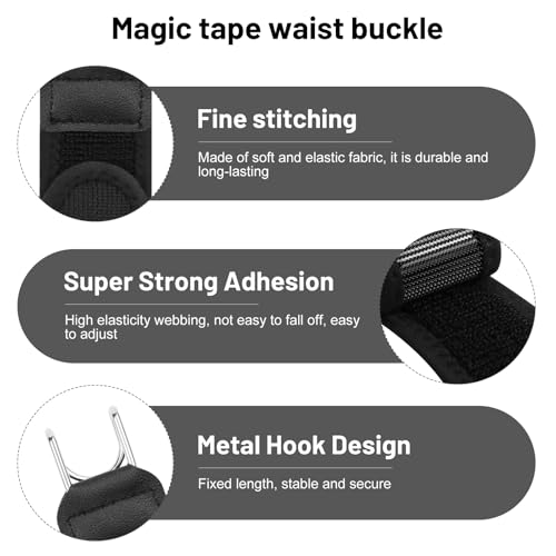 Puasok 2 Pieces Belt Without Buckle Kit, Elastic Tactical Belt with Metal Hook, Invisible Waist Belt for Men and Women, for Work, Leisure