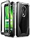 Moto G6 Play Case, Moto G6 Forge Case, Poetic Guardian [Scratch Resistant Back] Full-Body Rugged Clear Hybrid Bumper Case with Built-in-Screen Protector for Moto G6 Play/Moto G6 Forge Black