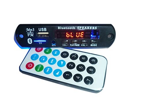 Bluetooth Decoder Board, DC 12V + 5V MP3 WMA Decoder Board Audio Wireless Bluetooth Module with USB and TF card Slot, MP3 Decoder Module Board Support Hands-free Calls, FM Radio