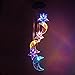 Moon and Star Color-Changing Solar Mobile Wind Chimes LED Solar Powered Wind Spinner Light