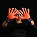 Renegade GK Vortex Salvo Goalie Gloves | 3.5+3mm Hyper Grip & 4mm Duratek | Orange, Blue, Black Soccer Goalkeeper Gloves (Size 8, Youth-Adult, Roll-Neg. Hybrid Cut, Level 3)