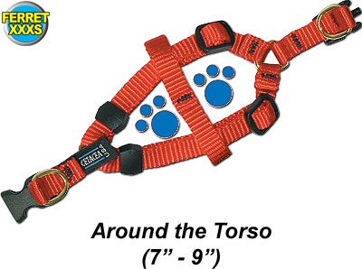 Cetacea Step-in Dog Harness - Red Size Ferrett XXX-Small - Thumbnail 2