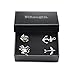 Rhungift 4pcs Flower Anchor Pegasus Plane Boutonniere Suit Lapel Stick Brooch Pin