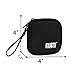 BUBM Carrying Case Storage Bag for Earphones/Charger Cables/USB Plugs and Other Mobile Accessories, Black