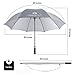 Procella Golf Umbrella Windproof 68 Inch Large for Sports, Men & Women, Waterproof Rain Stick Umbrellas (Gray, 68 Inch Single Canopy)