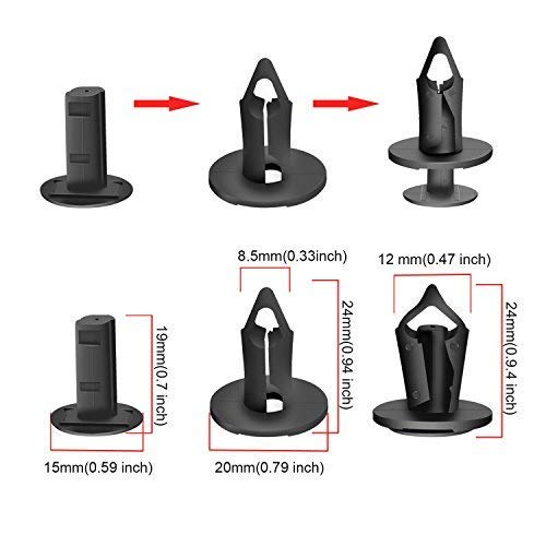 CNIKESIN 50Pcs Nylon Bumper Fasteners Fender Rivet Clips 8MM Automotive Furniture Assembly Expansion Screws Kit Auto Body Clips