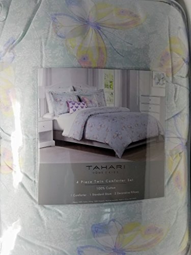 Tahari Home Kids 4pc Twin Comforter Set Butterflies W 2