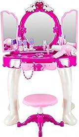 Trendi Girls Pink Glamour Dressing Table Vanity Set with Stool Mirror view 6