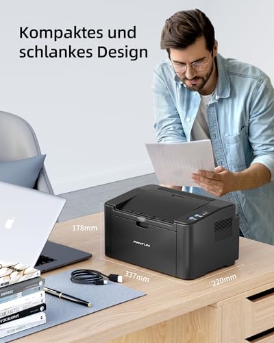 PANTUM P2502W Laser Printer Black White WLAN Printer AirPrint Small for Families, Schools and Offices