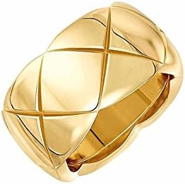 Lovecity Stainless Steel Eternity Wedding 10MM Band Ring Elegant Designed Engagement Ring Sizes 6 - 9