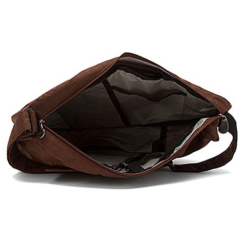 AmeriBag Classic Distressed Nylon Healthy Back Bag tote X-Small,Brown,one size