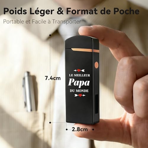 Father's Day Gift, Coquimbo Rechargeable Electric Double Arc Lighter with USB Cable, Long Lasting Windproof Lighter for Candle, Barbecue, Birthday/Christmas Gift Dad