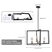 OYIPRO Modern Dining Room Pendant Light, 4 Lights Industrial Kitchen Island Lighting Fixtures Hanging Ceiling Light Frame Farmhouse Chandelier Brass and Black