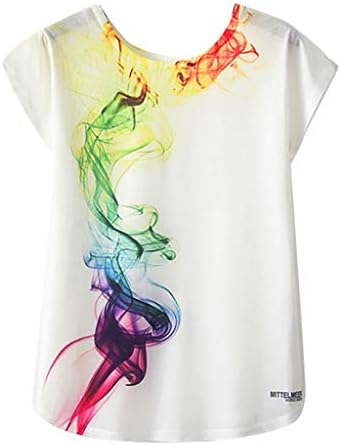 Women's Top Geometric Animal Print O-Neck Short Sleeve Loose T-Shirt Blouse