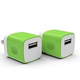 PowerJive USB AC Power Adapter Charger for iPhone and iPad - Green