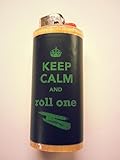 Keep Calm and Roll One Joint Lighter Case, Weed, Marijuana, Ganja, Pot, Holder, Sleeve, Cover