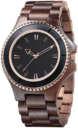 Wood Watches Premium Eco Self-Winding Wooden Wrist Watch for Men, Natural Durable Handcrafted Gift Idea for Him