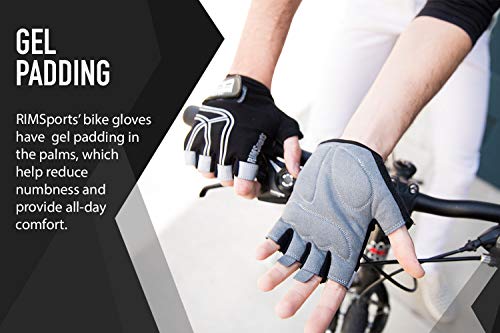 image for RIMSports Bike Gloves for Men & Women - MTB Gloves w/Microfiber Thumb 