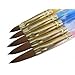 ReNext 5 Pcs Acrylic Nail Art UV Gel Carving Pen Brush Liquid Powder DIY No. 2/4/6/8/10