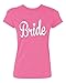 P&B Wedding Bride (White Text) Women's T-Shirt, S, Azalea Pink
