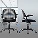 Computer Ergonomic Chair, Heavy Duty Metal Base Desk Chairs, Executive Adjustable Swivel Rolling Chair with Arms Lumbar Support Task Home Office Chair for Women, Men (Black, Set of 2)